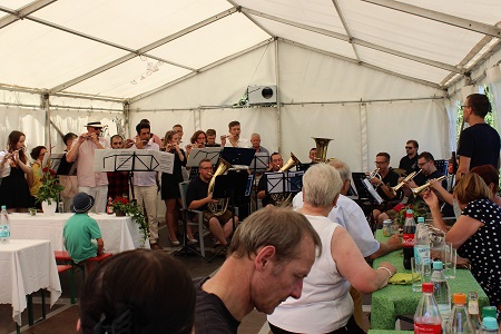 Feier zur Silberhochzeit des Jubelpaares Raimund & Barbara Helmes, zu Roland Helmes' 50jährigen Schützenjubiläum und Markus Helmes' Geburtstag am 4. August 2018