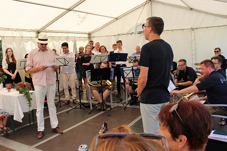 Feier zur Silberhochzeit des Jubelpaares Raimund & Barbara Helmes, zu Roland Helmes' 50jährigen Schützenjubiläum und Markus Helmes' Geburtstag am 4. August 2018