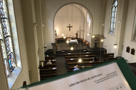 Gebete und Gedenken in der Ortskirche St. Johann Baptist zum siebten Jahrestag der Gründung unseres Spielmannszuges am 24. September 2021