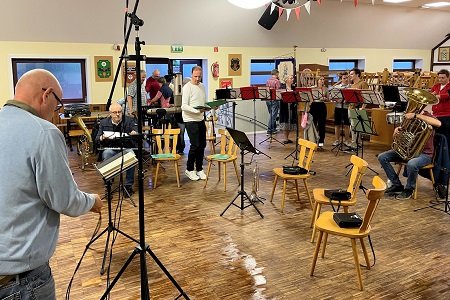 Generalprobe zu unserem "Kölschen Jubiläum" mit der Vereinigten Jägerkapelle Straberg in Dormagen-Straberg am 17. September 2025