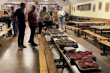 Generalprobe zu unserem "Kölschen Jubiläum" mit der Vereinigten Jägerkapelle Straberg in Dormagen-Straberg am 17. September 2025