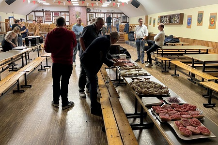 Generalprobe zu unserem "Kölschen Jubiläum" mit der Vereinigten Jägerkapelle Straberg in Dormagen-Straberg am 17. September 2025