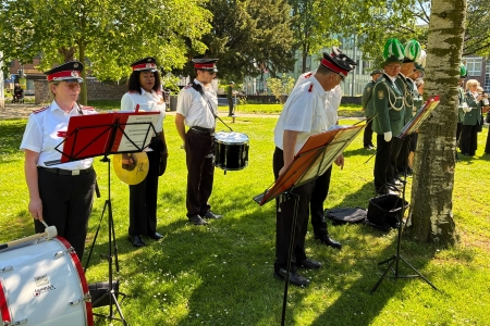 Kranzniederlegung und Ehrensalut des 496. Schützenfestes der St. Sebastianus Schützenbruderschaft e.V. Pulheim gegründet 1530 in Pulheim am 25. Mai 2026