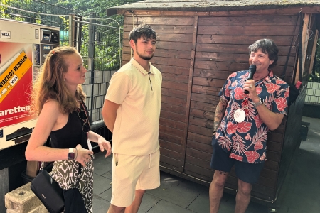 Ein neuer Tanzoffizier beim Sommerfest "Em Birkebäumche" in Köln-Sülz am 4. Juli 2026